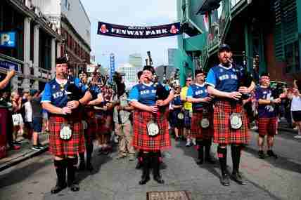 FIFA World Cup 2026 - Scotland's Tartan Army march to Boston's Fenway Park baseball stadium